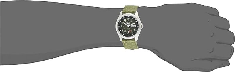 Seiko 5 Men's Green Dial Nylon Band Automatic Watch - SNZG09J1